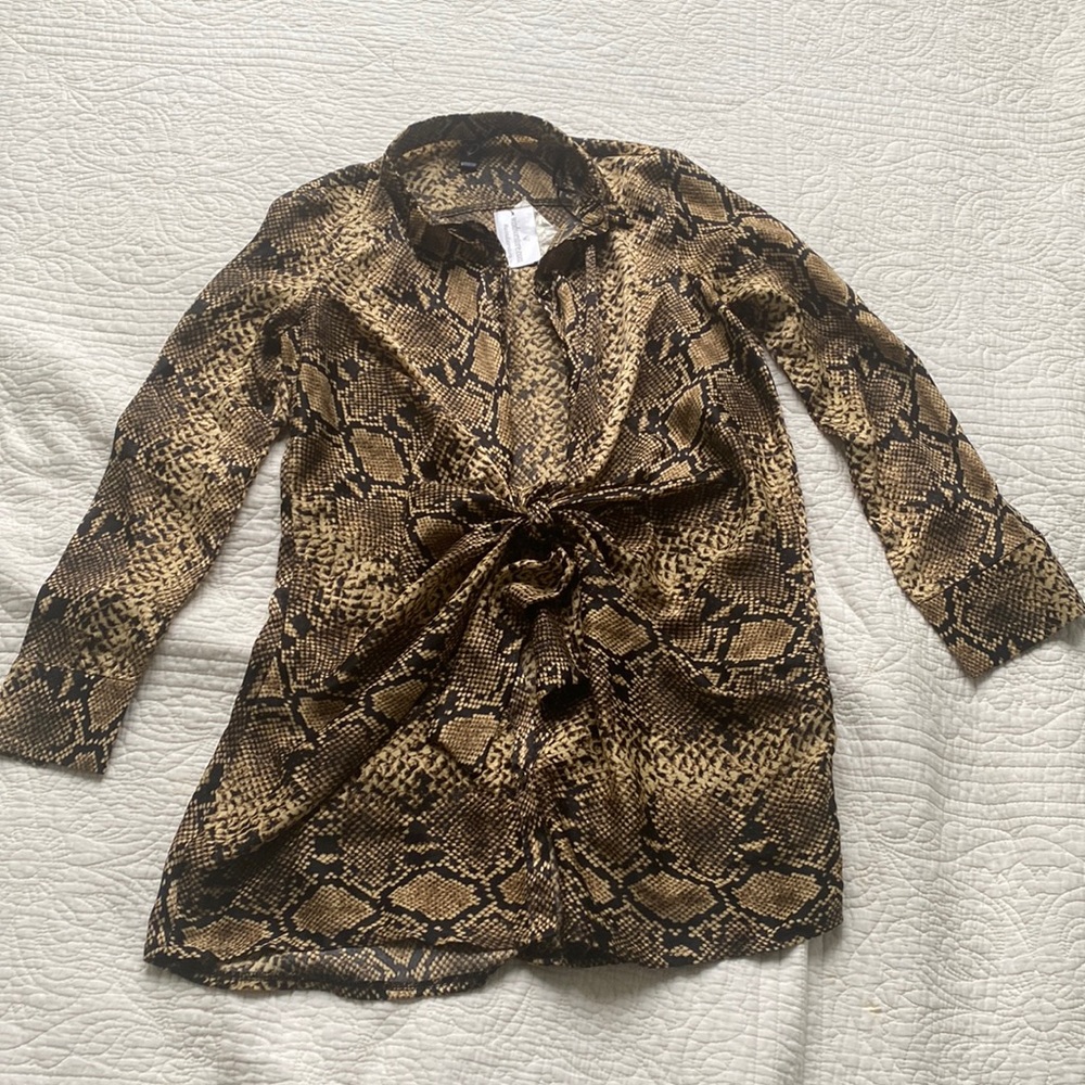 Snake skin silky dress
